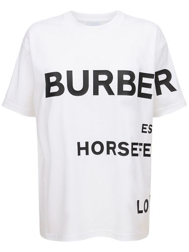 T-shirt Carrick In Cotone Con Logo - BURBERRY - Modalova