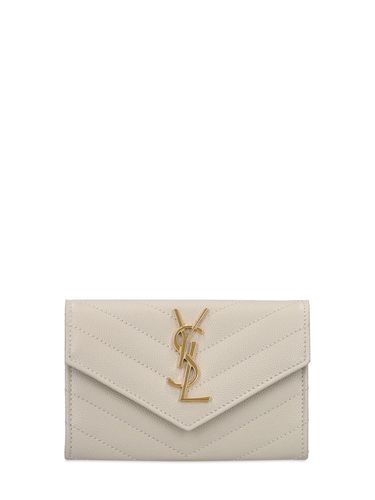 Monogram Leather Envelope Wallet - SAINT LAURENT - Modalova