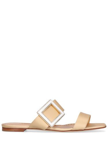 Mm Tuliaba Satin Slide Sandals - MANOLO BLAHNIK - Modalova