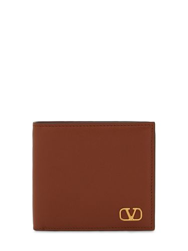 Metal Logo Leather Billfold Wallet - VALENTINO GARAVANI - Modalova