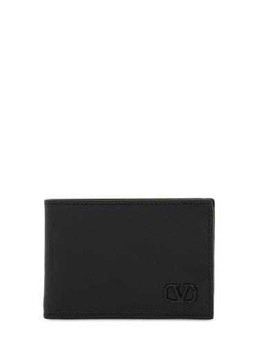 Metal Logo & Leather Billfold Wallet - VALENTINO GARAVANI - Modalova