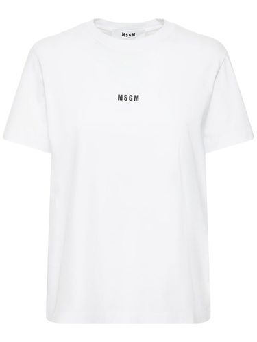 Camiseta Con Logo Estampado - MSGM - Modalova