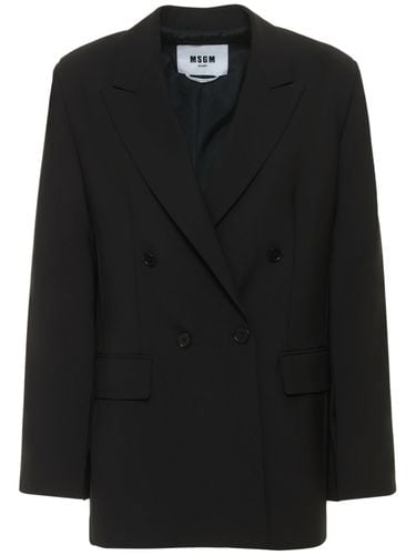 Tailored Wool Cape Blazer - MSGM - Modalova