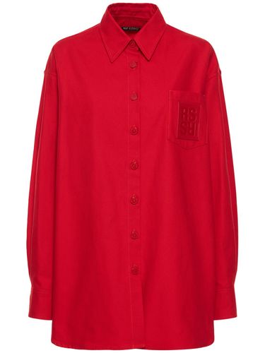 Oversize Cotton Denim Shirt - RAF SIMONS - Modalova