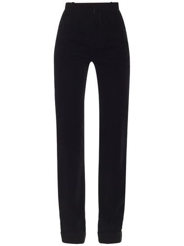 Pantalones De Terciopelo De Algodón - SAINT LAURENT - Modalova