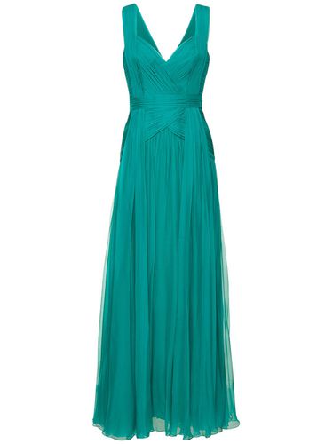 Draped Silk Chiffon Long Dress - ZUHAIR MURAD - Modalova