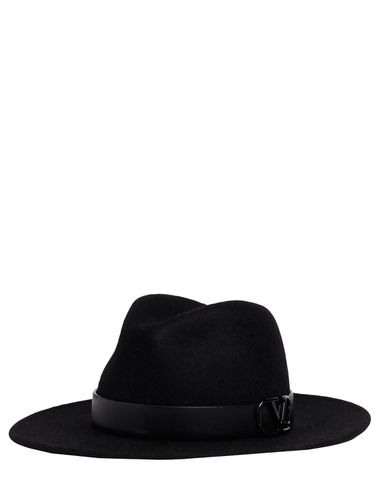 V Logo Signature Fedora Hat - VALENTINO GARAVANI - Modalova