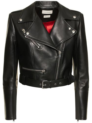 Leather Jacket - ALEXANDER MCQUEEN - Modalova