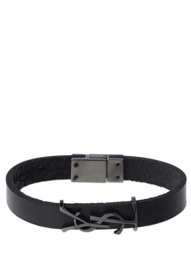 Ysl Leather Bracelet - SAINT LAURENT - Modalova