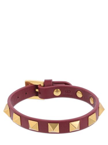 Rockstud Leather Belt Bracelet - VALENTINO GARAVANI - Modalova