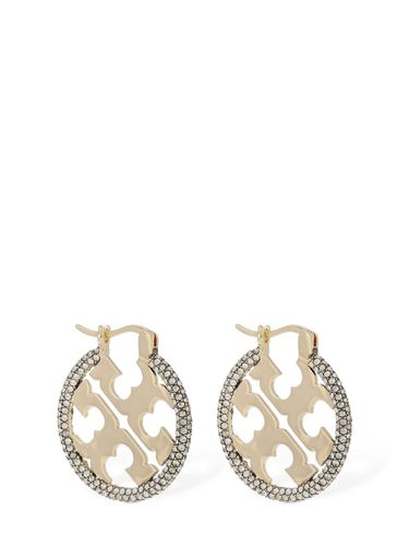 Pendientes De Aro Con Pavé - TORY BURCH - Modalova