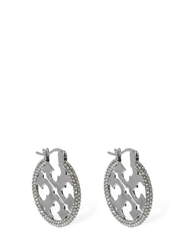 Pendientes De Aro Con Pavé - TORY BURCH - Modalova