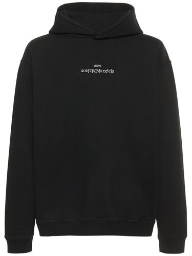 Upside Down Logo Jersey Hoodie - MAISON MARGIELA - Modalova