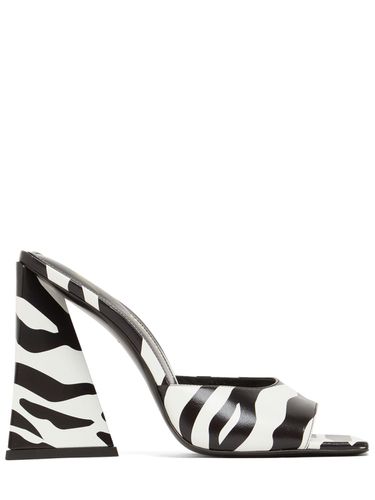 Mm Devon Zebra Print Leather Mules - THE ATTICO - Modalova