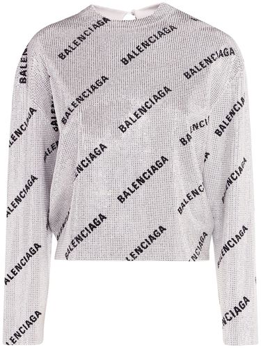 All Over Mini Logo Sweater - BALENCIAGA - Modalova