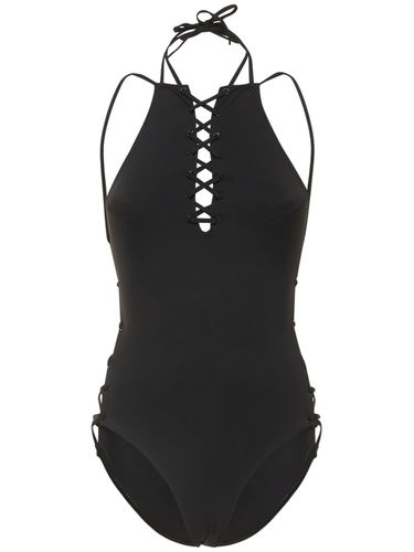 Logo Printed Lycra One Piece Swimsuit - BALENCIAGA - Modalova