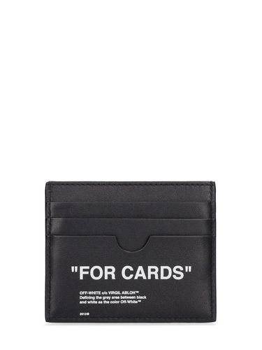 For Cards" Leather Card Holder - OFF-WHITE - Modalova