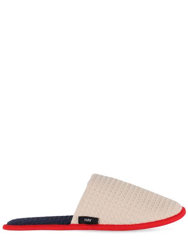 Waffle Cotton Blend Slippers - HAY - Modalova