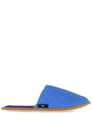 Waffle Cotton Blend Slippers - HAY - Modalova