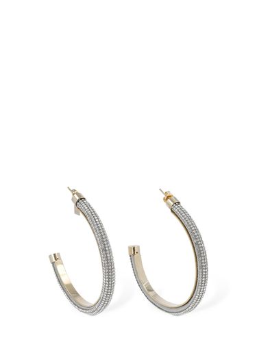 Favilla Crystal Mesh Hoop Earrings - ROSANTICA - Modalova