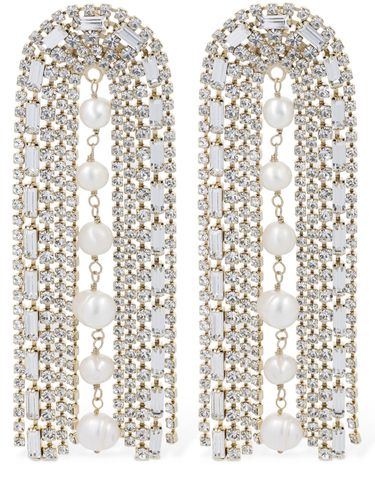 Megeve Crystal & Pearl Earrings - ROSANTICA - Modalova