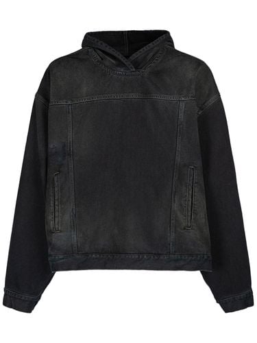 Cotton Denim Hoodie - BALENCIAGA - Modalova