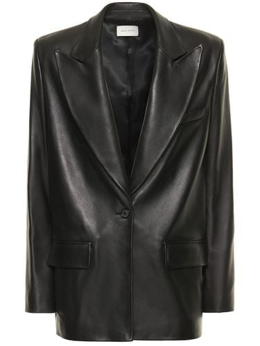 Oversize Tailored Leather Blazer - MAGDA BUTRYM - Modalova