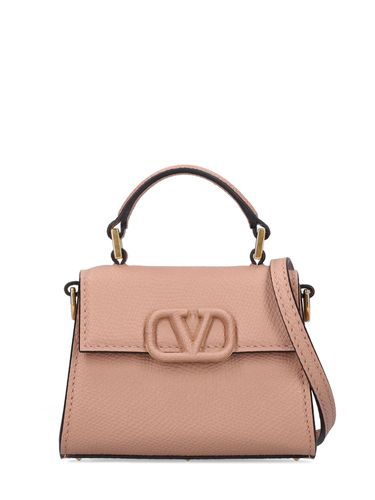 Micro V Sling Grain Leather Shoulder Bag - VALENTINO GARAVANI - Modalova