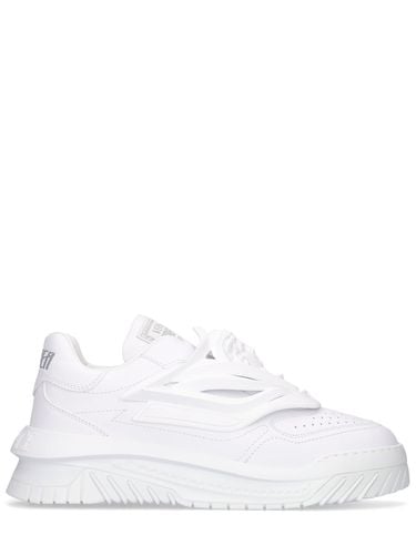 Mm Odissea Leather & Rubber Sneakers - VERSACE - Modalova