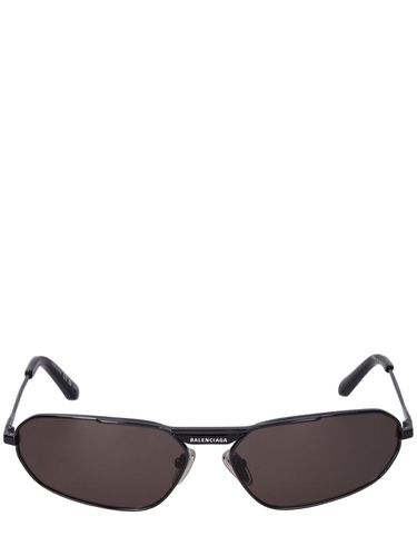 S Tag 2.0 Oval Metal Sunglasses - BALENCIAGA - Modalova