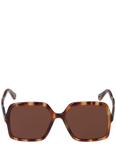 Zelie Squared Acetate Sunglasses - CHLOÉ - Modalova