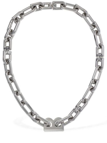 B Chain Thin Short Necklace - BALENCIAGA - Modalova