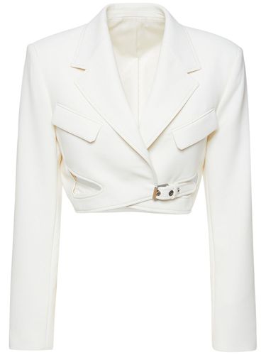 Compact Wool Blend Interlock Crop Blazer - DION LEE - Modalova