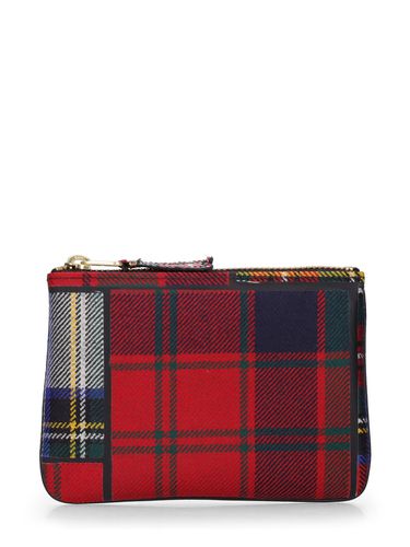 Tartan Patchwork Wool Wallet - COMME DES GARÇONS WALLET - Modalova