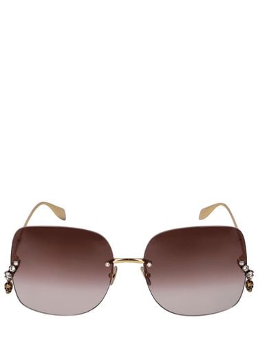 Am0390s Jeweled Metal Sunglasses - ALEXANDER MCQUEEN - Modalova