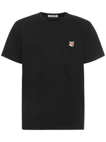 Camiseta De Jersey De Algodón Con Logo - MAISON KITSUNÉ - Modalova