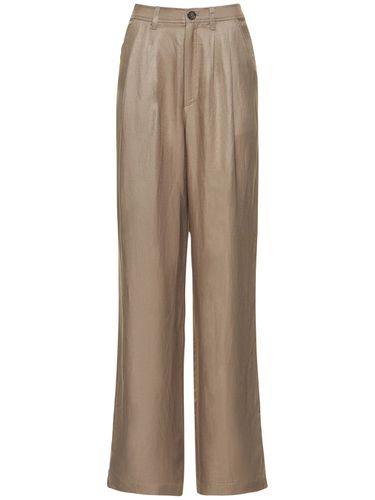 Carrie Linen Blend Straight Pants - ANINE BING - Modalova