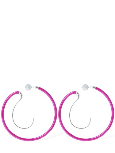 Upside Down M Hoop Earrings - PANCONESI - Modalova