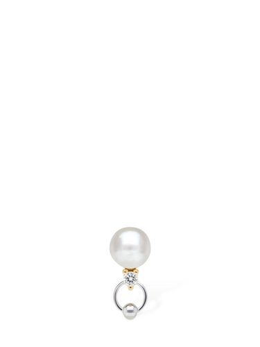 Two-in-one & Diamond Mono Earring - DELFINA DELETTREZ - Modalova