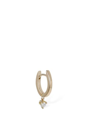 Kt Diamond Huggie Mono Earring - DELFINA DELETTREZ - Modalova