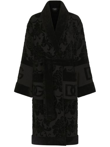 Cotton Jacquard Bathrobe - DOLCE & GABBANA - Modalova