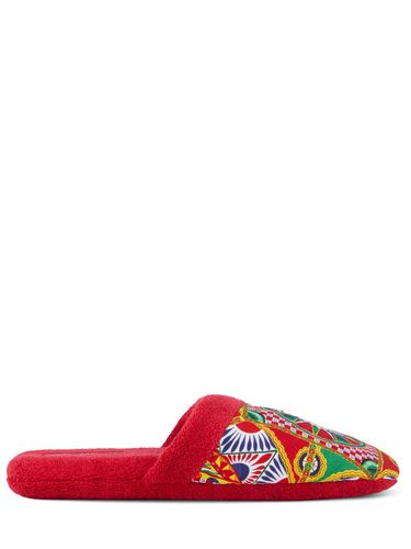 Cotton Terry Slippers - DOLCE & GABBANA - Modalova