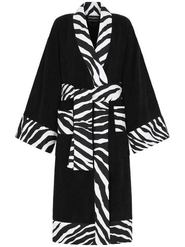 Zebra Bathrobe - DOLCE & GABBANA - Modalova