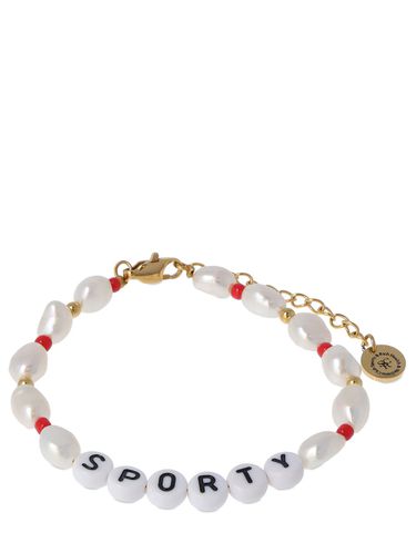 Sporty Faux Pearl & Bead Bracelet - SPORTY & RICH - Modalova