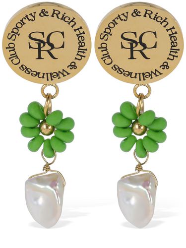 Srhwc Flower & Bead Earrings - SPORTY & RICH - Modalova