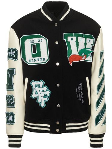 Embroidered Patches Varsity Jacket - OFF-WHITE - Modalova