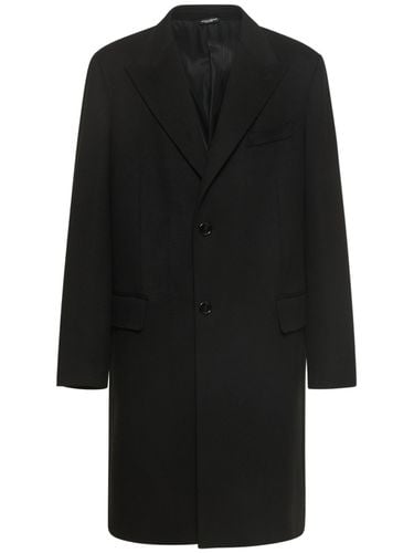 Single Breasted Wool Coat - DOLCE & GABBANA - Modalova