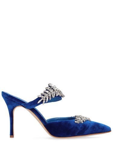 Mm Lurum Velvet Mules - MANOLO BLAHNIK - Modalova