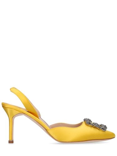 Mm Hangisi Satin Slingback Pumps - MANOLO BLAHNIK - Modalova