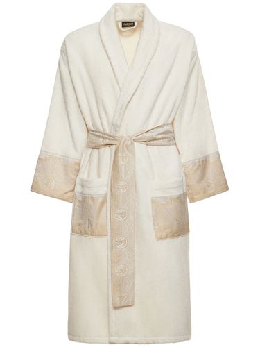 Royal Gold Shawl Collar Bath Robe - ROBERTO CAVALLI - Modalova